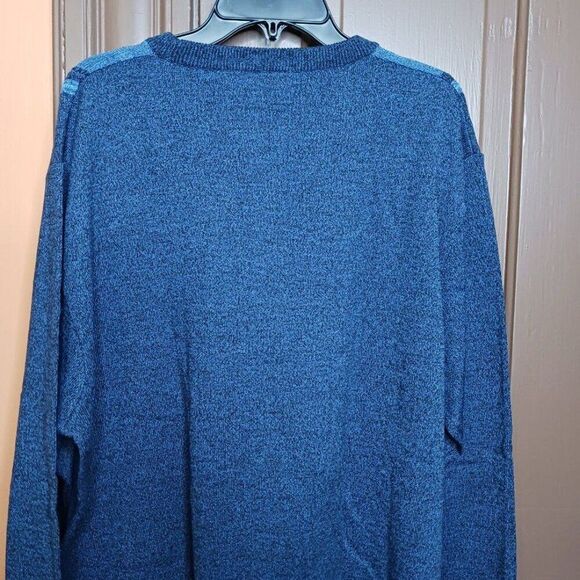 Montechiaro Men's size L Blue Motif Made in Italy Sweater - Picture 9 of 10